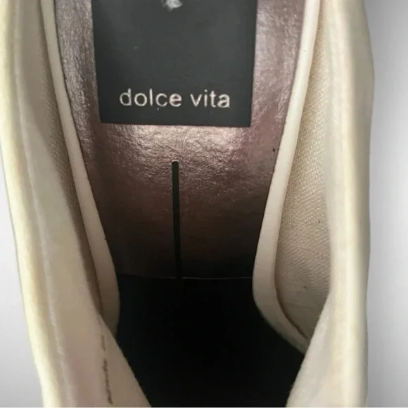 DOLCE VITA Women's White Cinda High-Heeled Leather Mules Size 6 | EUC - Picture 9 of 10